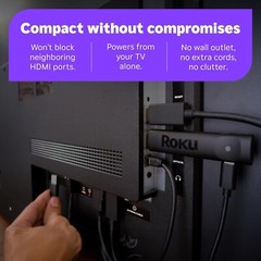 Roku 3830R Streaming Stick Plus 4K UHD Media Player w/ Voice Remote – 2025 Model