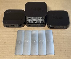 Lot Of 5 Apple TV 3rd Gen Media Streamer A1469 with Remote, No Power Cord