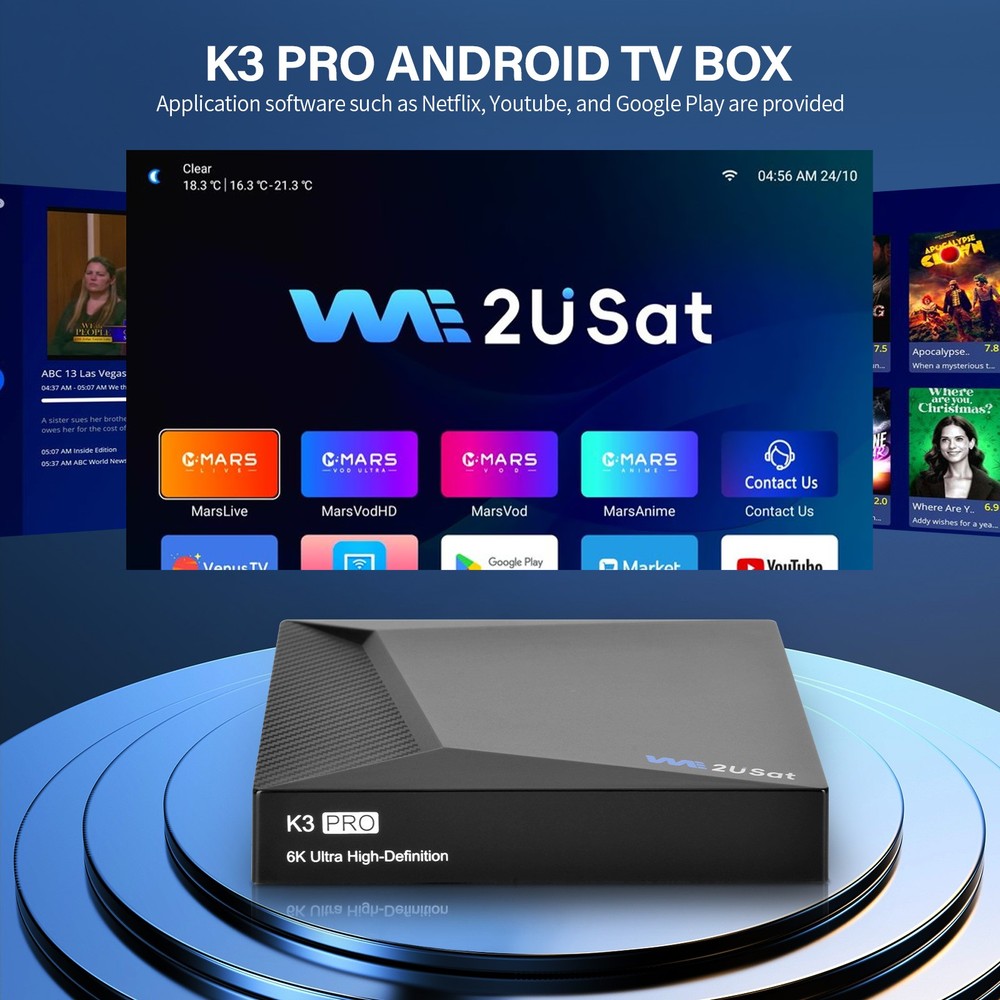 2025 NEWEST 6K SUPER BOX S6 MAX WE2USAT K3 PRO 6K Smart TV Box