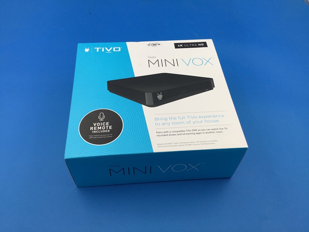 TiVo Mini VOX 4K UHD (TCDA95000) Voice Remote HDMI Power Ultra HD New