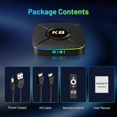 5pcs/lot dhl free HK1 RBOX K8 mini Rockchip RK3518 Android 14 TV Box 2GB 32GB