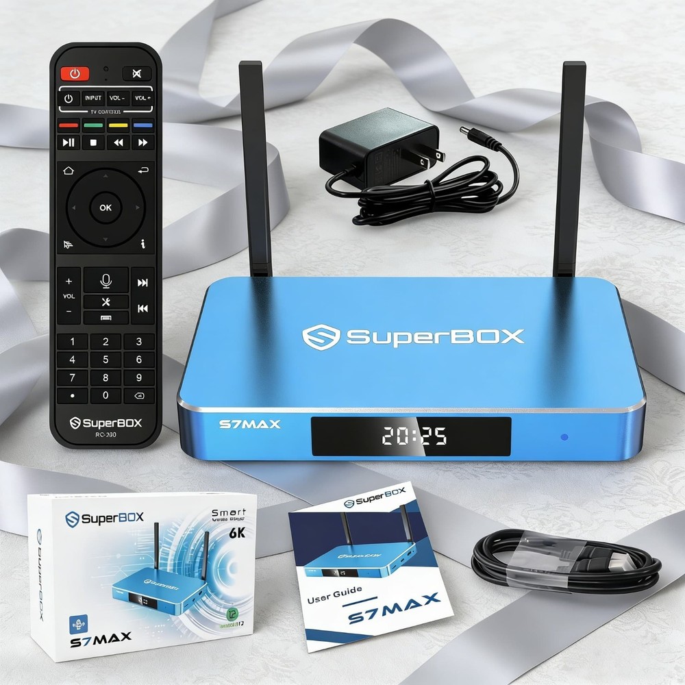 SuperBox S7 Max Streaming Media Player 4GB+64GB 7-Day Time Shift Cord Cutter Box