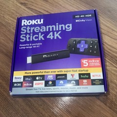Roku Streaming Stick 4K Device 4K HDR Dolby Vision Voice Remote 3820RW