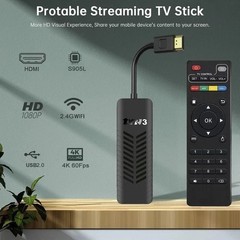 TVR3 Andriod TV Stick 8GB+128 Media Player Smart 4K TV Stick, HD2.0, Wifi