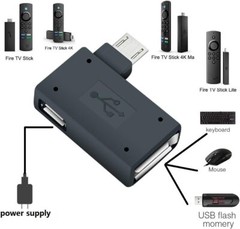 OTG Cable Adapter for fire Stick 4K Max,Added Memory to Your fire tv Stick 3Pack