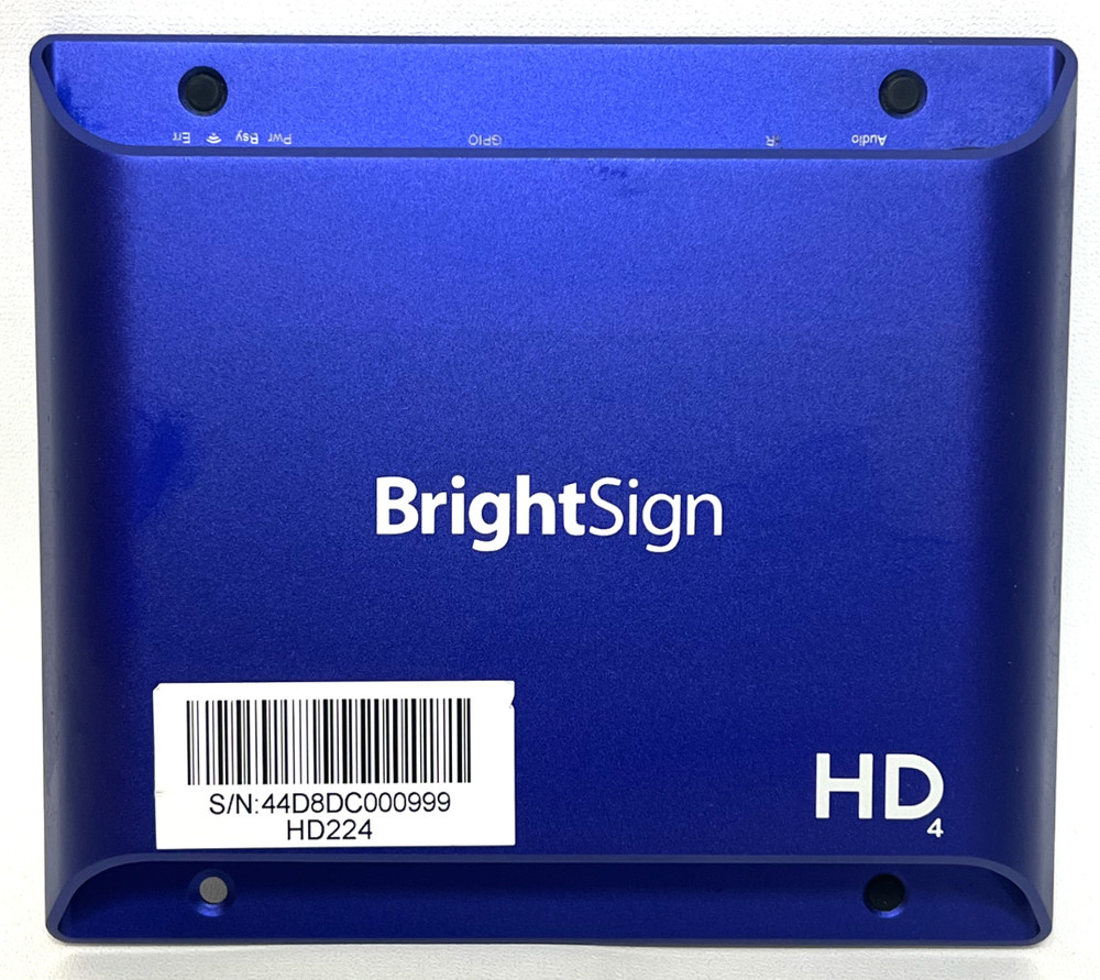 Brightsign HD224 Digital Signage Media Player HDMI 4K With AC adapter G2U