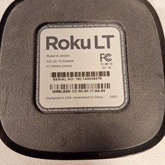 Roku LT 2nd Gen Media Streamer 2400X No Remote Purple Untested AV HDMI Cables