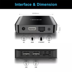 TV98 PLUS Android 14.0 Smart TV Box Quad Core 4K UHD WiFi 5G BT5.0 Media Player