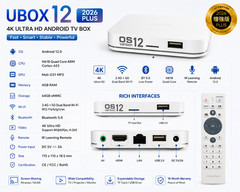 UBOX12 2026 Enhanced Version Plus | Streaming Box | 4K HDR | Unblock tech