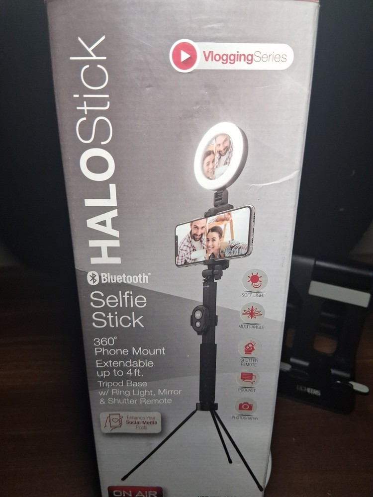 Halo Stick Bluetooth Stick Ring Light Tripod Remote Vlogging Series Onair