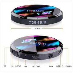 Android 9.0 TV Box Amlogic S905X3 H96 MAX X3 Android TV Box 4GB RAM 32GB ROM