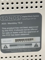 Sonos Zone Player ZP120 Connect Amp 1st Gen S1 (NO POWER CORD INCL.)