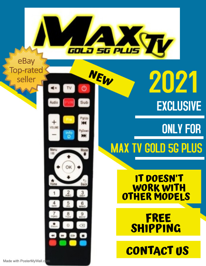 Remote Control EXCLUSIVE for MAXTV Gold 5G Plus