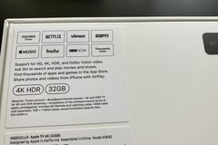 APPLE TV **Empty Box** 4th Gen 4K HDR 32GB Black MQD22LL/A A1842