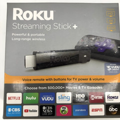 Roku Streaming Stick+ (8th Generation) 3810RW VUDU Edition – Black