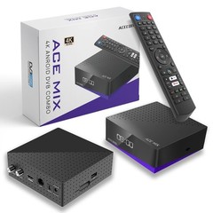 New ACE MIX TV Box 2GB 32GB Android DVB-S2/T2/C TVonair TVPLUS IPTV 4K BT Remote