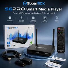 Superbox S6 PRO TV Box New WIFI Android 12 No Monthly Fee Brand Certification