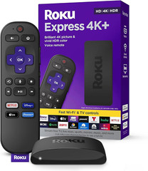 Express 4K+ | Streaming Device 4K/HDR, Voice Remote, Free & Live TV