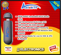 AxiomTV 2024 Quad Core 64 Bit 16GB Memory MaxTV Gold 5G Stick