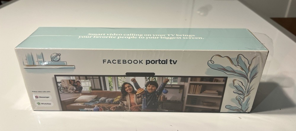New Open box Facebook Portal TV Media Streamer Alexa Smart Camera HDMI Black