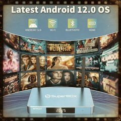 SuperBox S7 Max Media Streamer Android 12 WiFi6 Gigabit LAN AI Upscaling HD HDMI