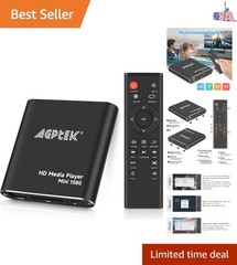 HDMI Media Player, Black Mini 1080p Full-HD Ultra HDMI Digital Media Player f…