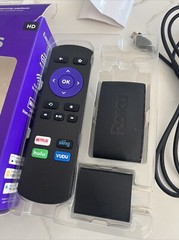 Roku Express HD Streaming Media Player Fast High Definition Black COMPLETE!!!
