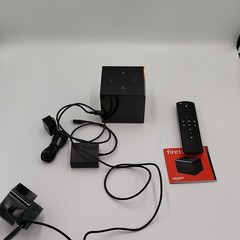 Amazon Fire TV Cube Media Streamer HDMI Black with Remote and Accessories