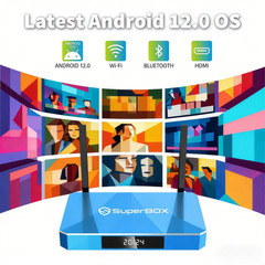 SuperBox S6 Max WiFi6 Dual Antenna TV Box 1000Mbps Ethernet 4GB 64GB 6K Android