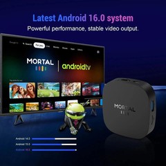Smart TV Box 2026 T1+ Android 16 | 8K Streaming Media Player | 8GB 128GB WiFi6