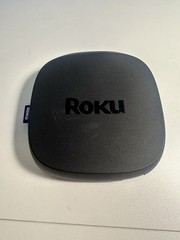 Roku Ultra 4K Streaming Media Player (Model 4800X) with remote, power, and HDMI
