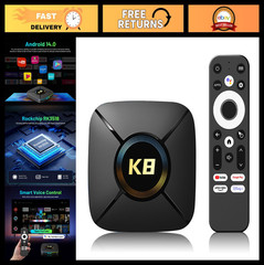 4K Android TV Box, Quad Core RK3518, 2GB RAM, 32GB ROM, Dual WiFi 5G, BT 5.0, US