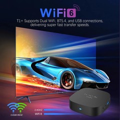 Smart TV Box 2026 T1+ Android 16 | 8K Streaming Media Player | 8GB 128GB WiFi6