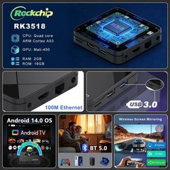 Stream Seamlessly: 2026 Android TV Box, 4K UHD, 16GB Storage, Dual-Band WiFi 6