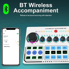 X50 Live Sound Card Bluetooth-Compatible Live Broadcast Audio Mixer Interface Pr