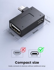 MOGOOD OTG Cable Adapter for Fire TV Stick 4K,Added Memory to fire tv Black