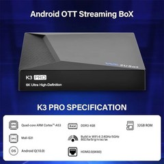WE2USAT K3 PRO Home Theater TV Box Dual Band WiFi Ethernet HD Media Receiver