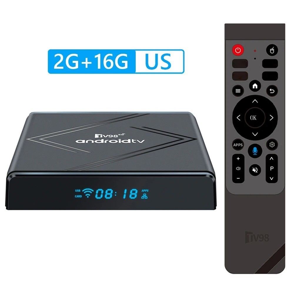 Android 14 TV Box 2.4G/5G Dual WiFi Media Player 4K Set Top Box 2GB 16GB Android