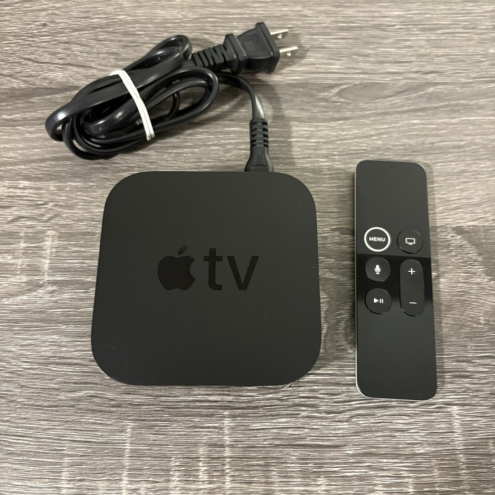 Apple TV 4th Gen HD Streaming Media Player A1625 Clean & Tested w/ Remote +Power
