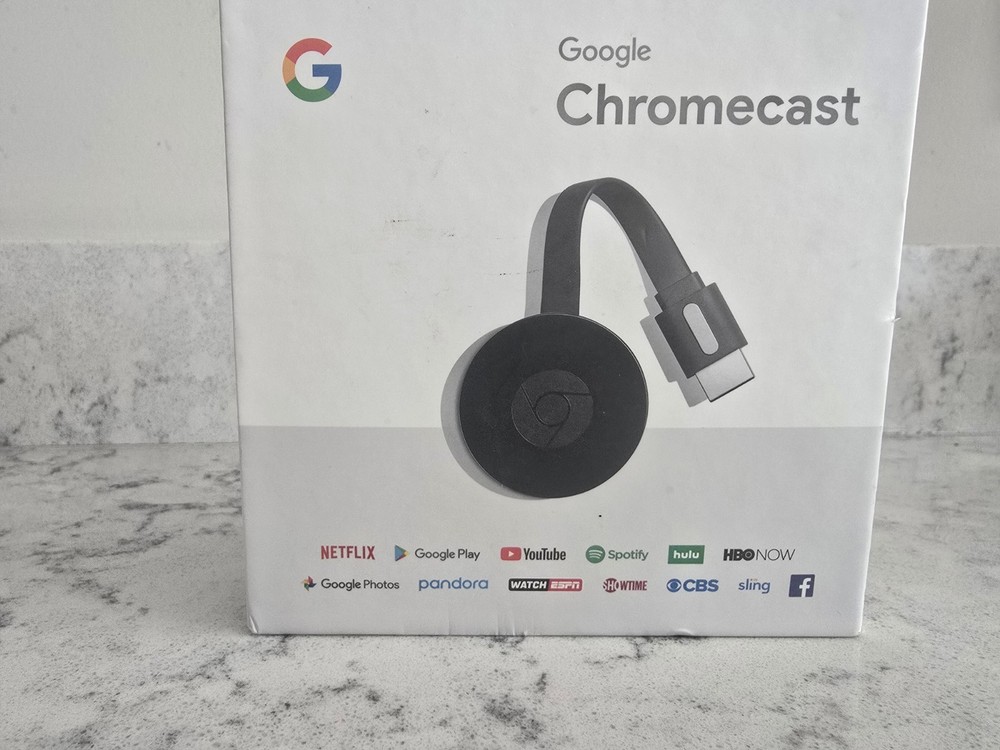 Google Chromecast Media Streaming Device – Black (Model NC2-6A5) – Open Box