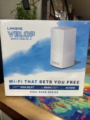 Linksys Velop WHW0101 AC1300 Whole Home Mesh WiFi Router 1-Pack New