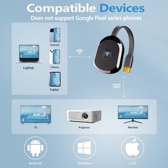4K Wireless Display Adapter for TV, Screen Mirroring iOS Android Windows