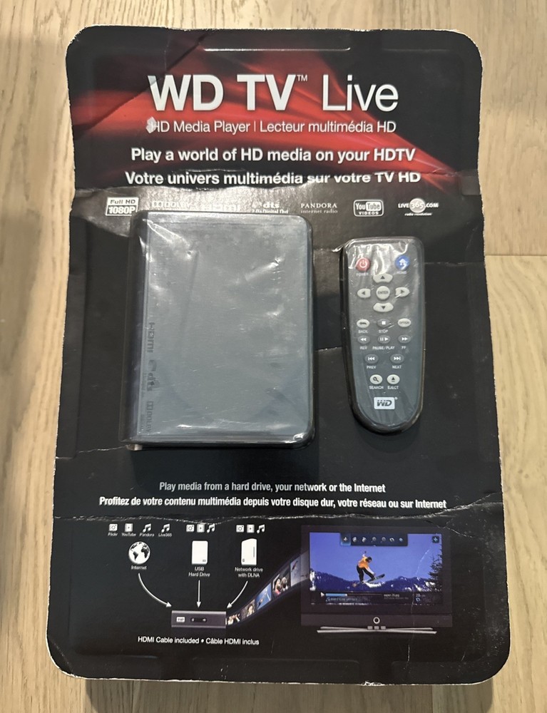 Western Digital WDBAAN0000NBK WD TV Live Plus HD Media Player