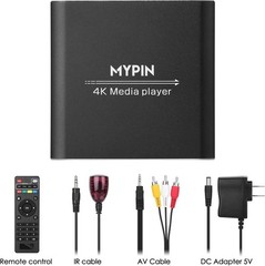 Compact 4K Media Player with Remote & Dual USB Ports – HDMI 7.1 Surround Sound