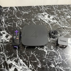 ROKU 4400X with remote, power cable, and HDMI cable