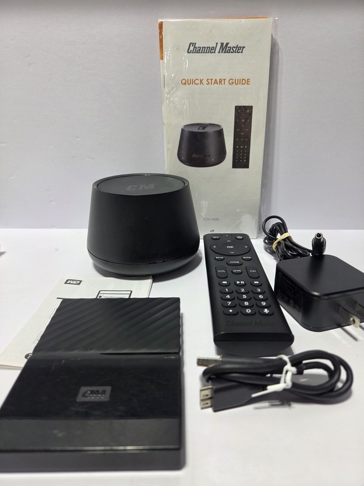 Channel Master CM-7600 W/ 1 TB WD Passport Hard Drive Tested Working