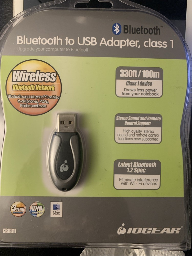 IOGEAR GBU311 Long Range Rate Bluetooth USB Adapter NIB Class 1