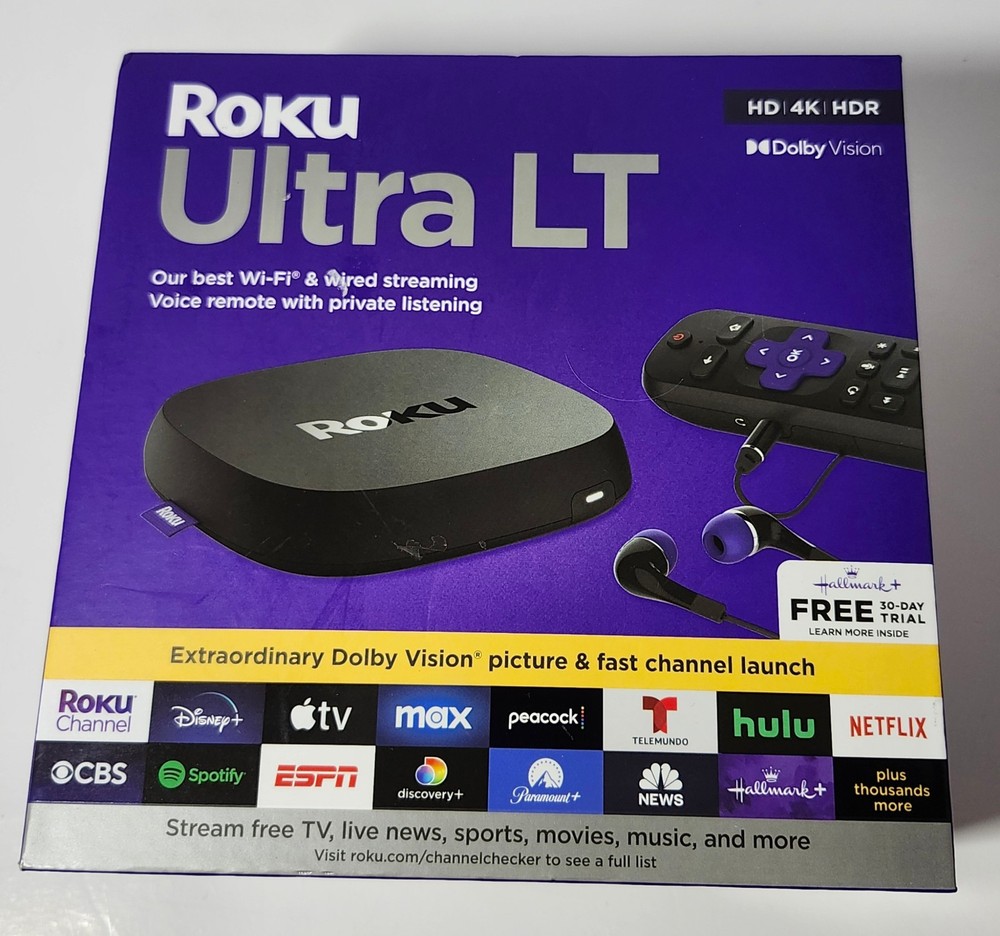 Roku Ultra LT 4801X 4K HDR Media Streamer Open Box Complete Open Box