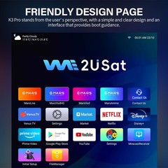 WE2USAT K3 PRO Home Theater TV Box Dual Band WiFi Ethernet HD Media Receiver