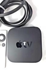 Apple TV 3rd Generation A1427 1080p Media Streamer w/Silver Remote & Power Cord